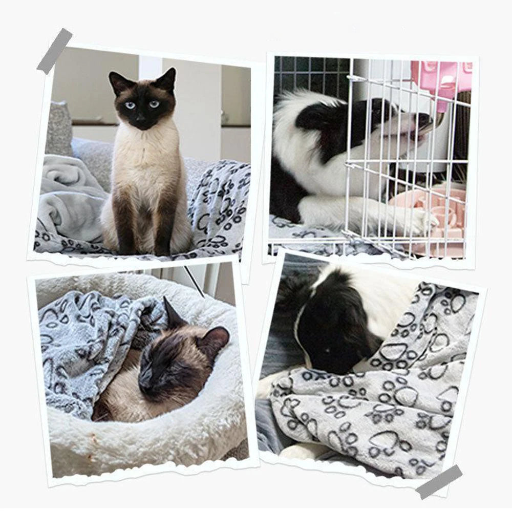 Soft Dog Mat Blanket Washable, Cat Blanket for Indoor Cats Mat Large Medium Small Dog Gifts Puppy Essentials (Grey) Bed