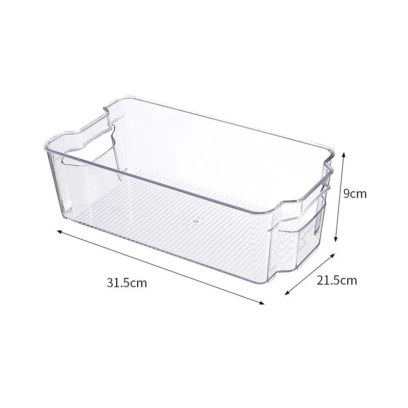 Transparent Refrigerator Storage Box Vegetable Fruit Organizer Fridge Clear Container for Kitchen Food Drinks Storage 2030
