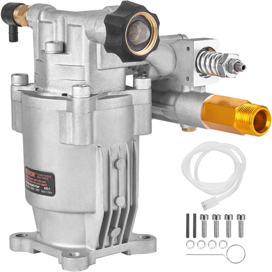 SucceBuy Pressure Washer Pump 3/4"Shaft Horizontal 3400PSI 2.5GPM Replacement Power Washer Pumps Kit Compatible with Honda RYOBI