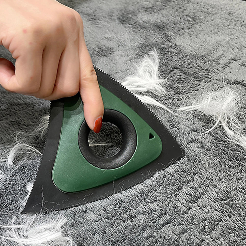 Pet hair remover, cat and dog bed hair remover brush, household carpet and sofa triangular hair adhesive