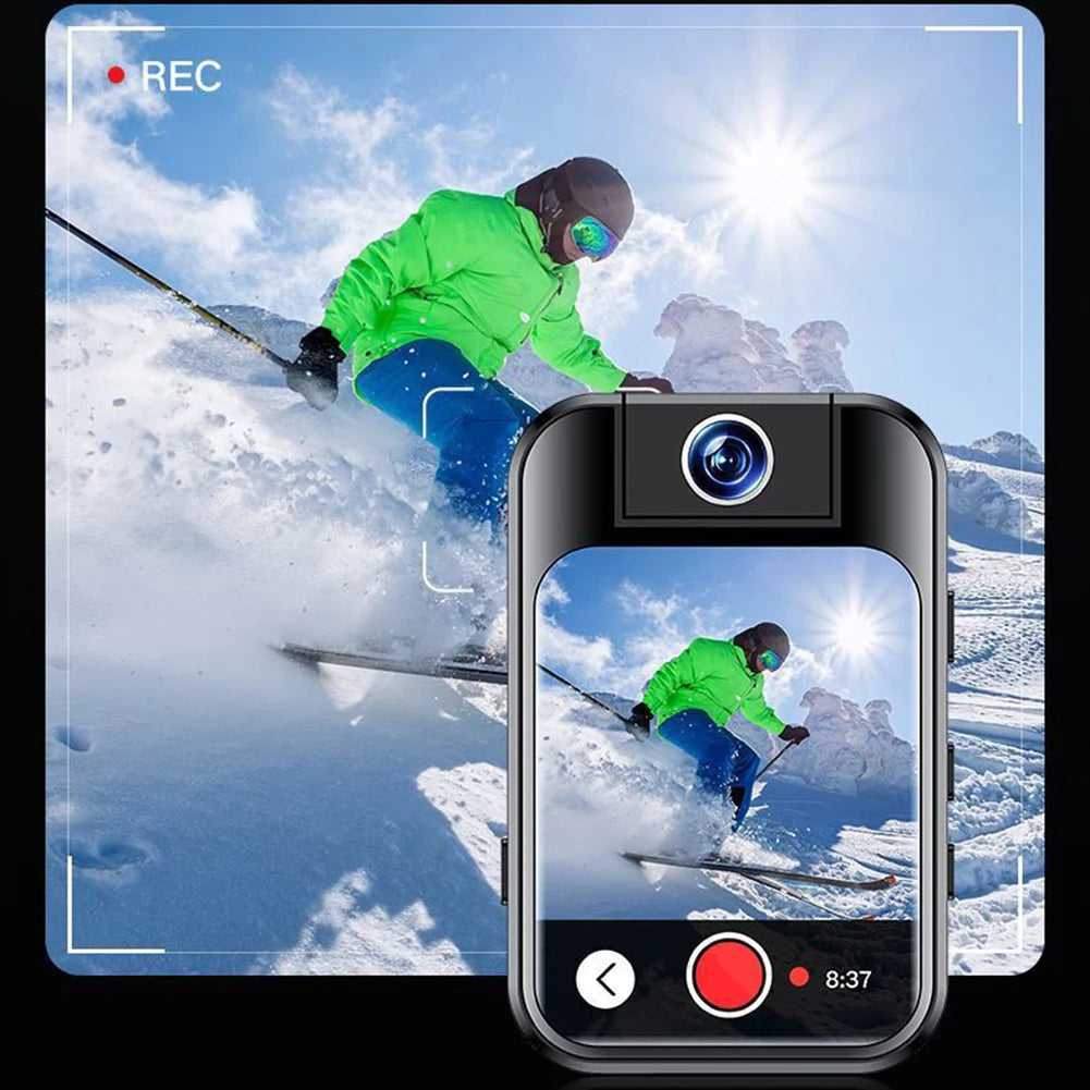 Back Clip Camera Rotating Lens Wifi Sport Camera Touch Screen Vlog Action Camera for Photography Beginners