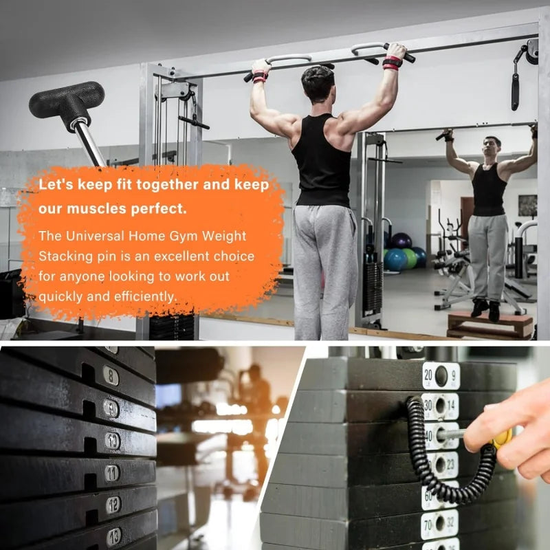 1/2Pc 9.5MM Weight Stack Pin Gym Pin Heavy Duty Replacement Weight Machine Pin Fitness Home Gym Universal Exercise Machine Parts