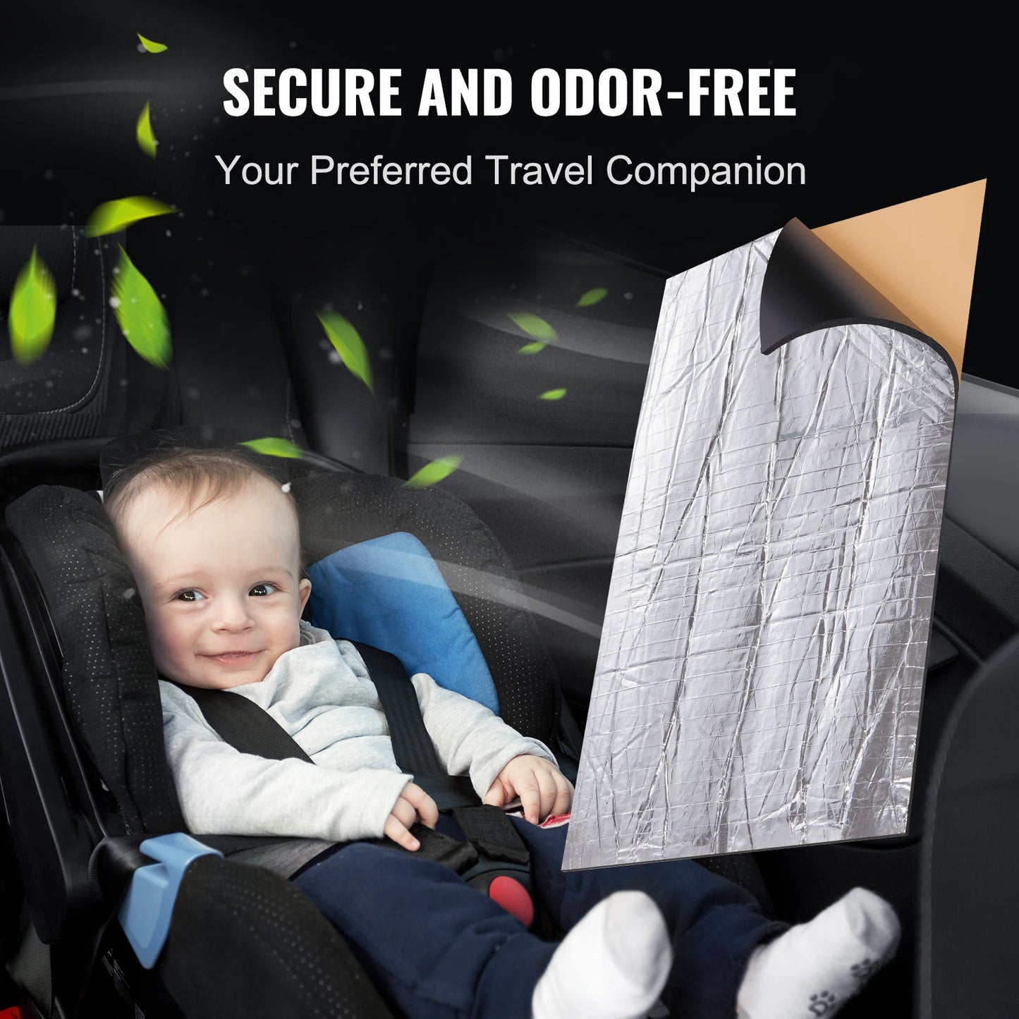 SucceBuy Car Sound Deadening Mat Foam/ Dampening Sound Deadener Material & Heat Barrier Waterproof Acoustic Insulation Mat