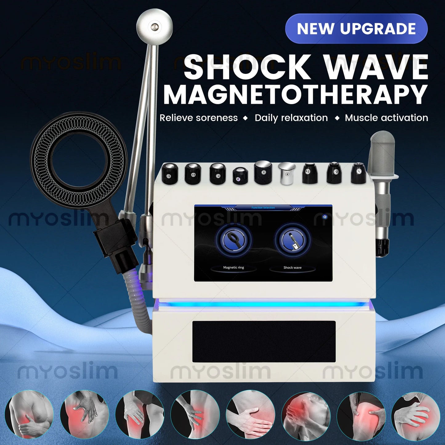 Portable Emtt Physio Magneto Therapy Back Pain Massage Machine Physiotherapy Magnetherapy PEST Sports Injury Body Pain Relief