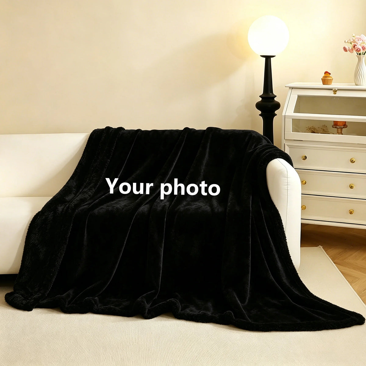 DIY Custom Picture Throw Blanket Vivid Print Soft Cozy Blanket for Bedroom Sofa & Gift
