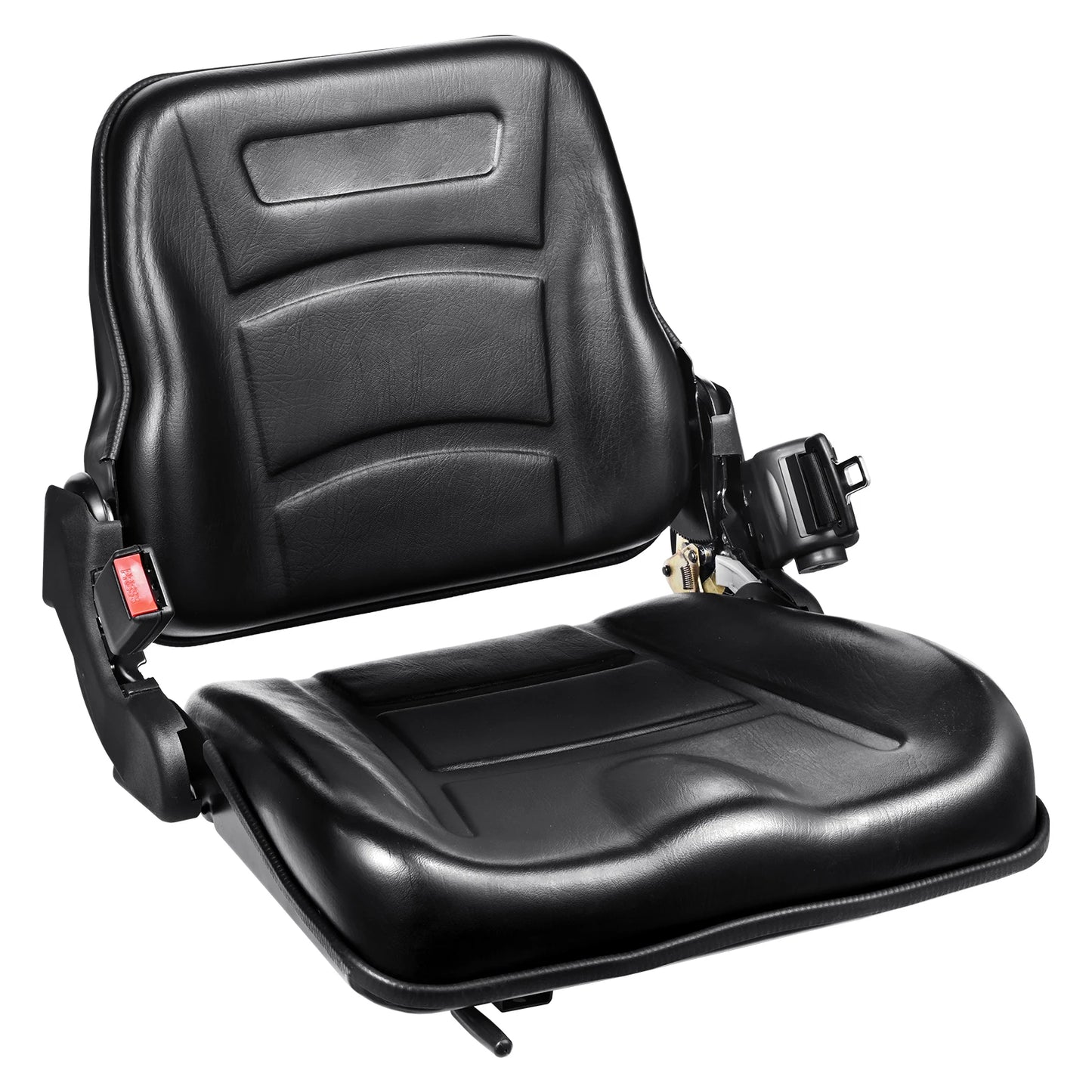 SucceBuy Universal Forklift Seat Fold Down Tractor Seat Comfortable Forklift Seat with Adjustable Angle Back and Micro Switch