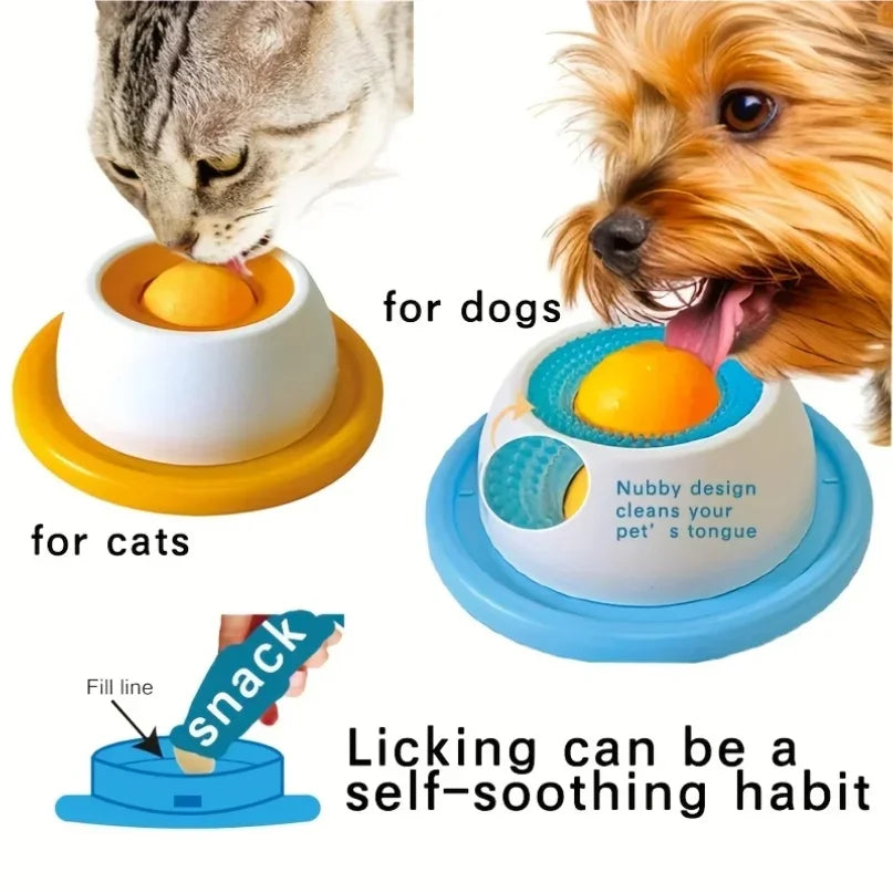 Mental Stimulation Licking Mat Slow Feeder Puzzle Toy for Dogs Cats Promotes Calmness Prevents Gulping Non Tip Design for Meals