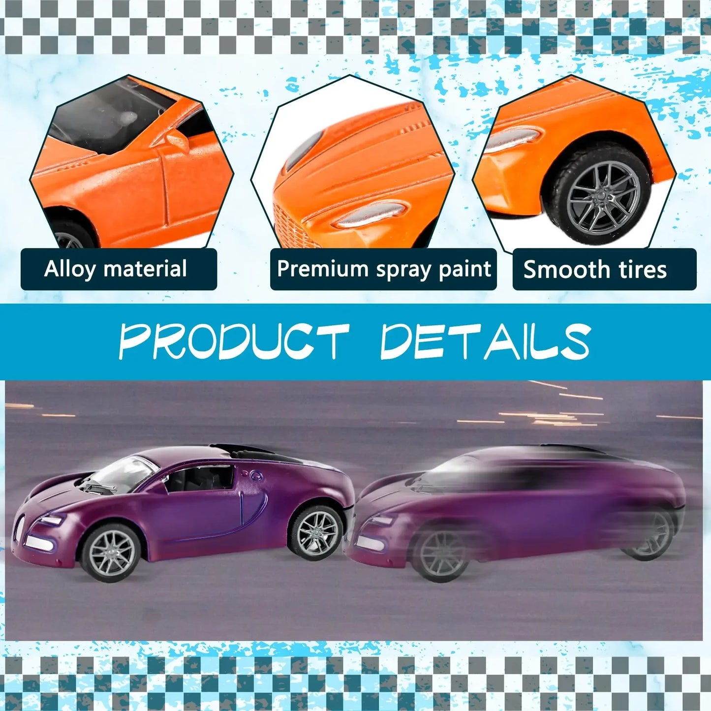 1:64 Mini Water & Temp Color Change Alloy racing cars Toy Pull Back Racing Vehicles Model Toy for Bath  Pool Water Funny Gift