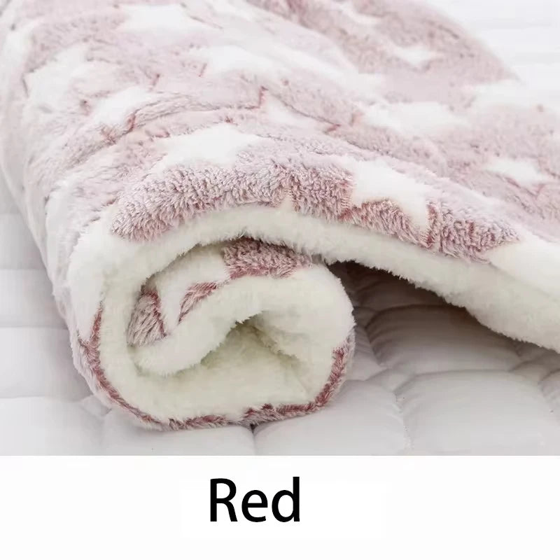 KEMORELA Flannel Pet Sleeping Mat Dog Bed Winter Puppy Bed Dog Sofa Mattress Cushion for Small Large Dog Blanket Pet Supplies