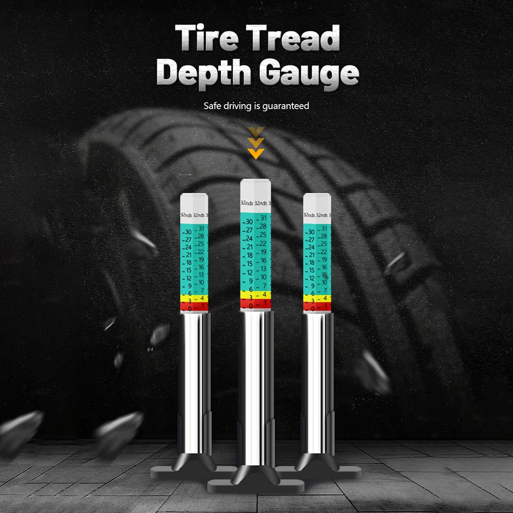 25mm Car Tyre Measuring Pen Universal Tire Tread Depth Gauge Meter Auto Thickness Pattern Ruler 25MM Tread Mark Measuring Tool