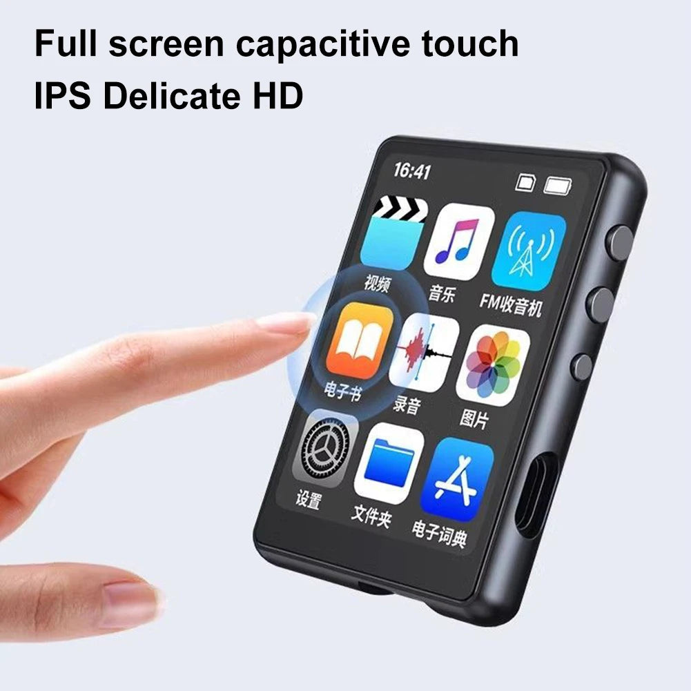 MP4 Player Lossless Music Player Full Touch Screen 2.4 inches Portable MP3 Player with Speaker Support FM Radio Recording E-Book