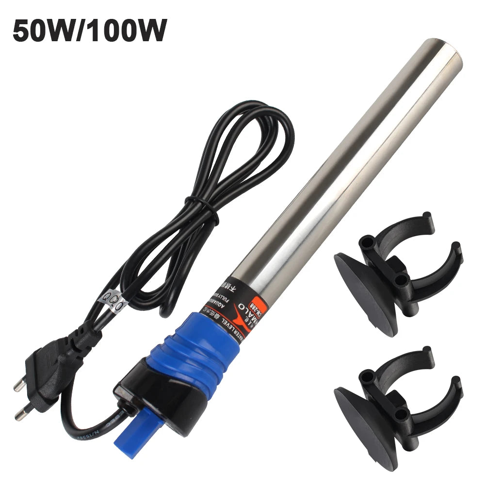 Fish Tank Heating Rod Thermostat Heater Rod 220V EU Plug Adjustable Temperature For Fish Tank Water Heating 50W/100W