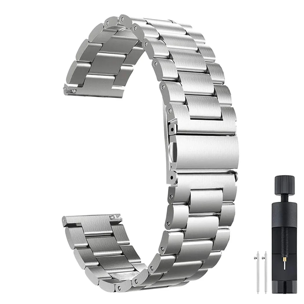 22mm 20mm Stainless Steel Band For Amazfit GTR 47mm 42mm Pace Stratos 2 3 Bip 3 5 6 Bracelet Strap For Amazfit GTR4 3 2/Active 2