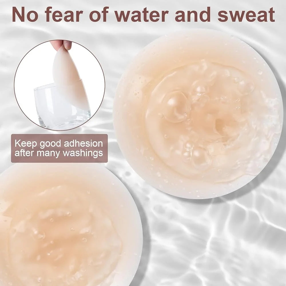 Silicone Nipple Covers Pasties Reusable Adhesive Seamless Sticky Bra Waterproof Invisible Boob Tape Breast Petals