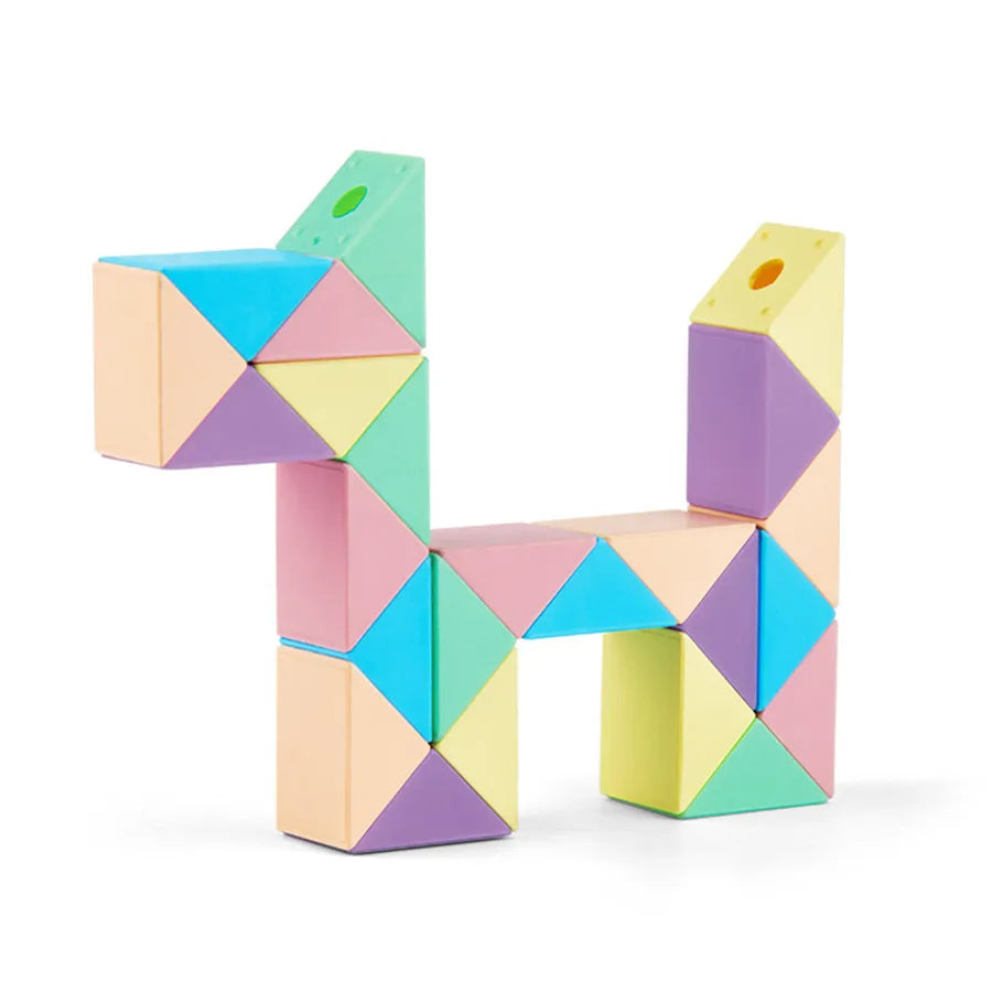MoYu Magic Ruler Macarone 24/36/48/60/72 Segments cubo magico Snake Twist Cube Puzzle Kid Educational Toy For Children Gift