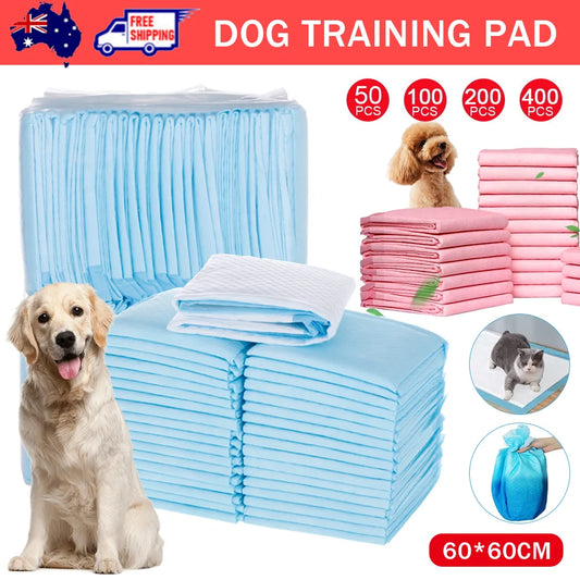 Pet Toilet Training Pads 50/100/200/400X Puppy Dog Cat Indoor 60x60cm Super Absorben