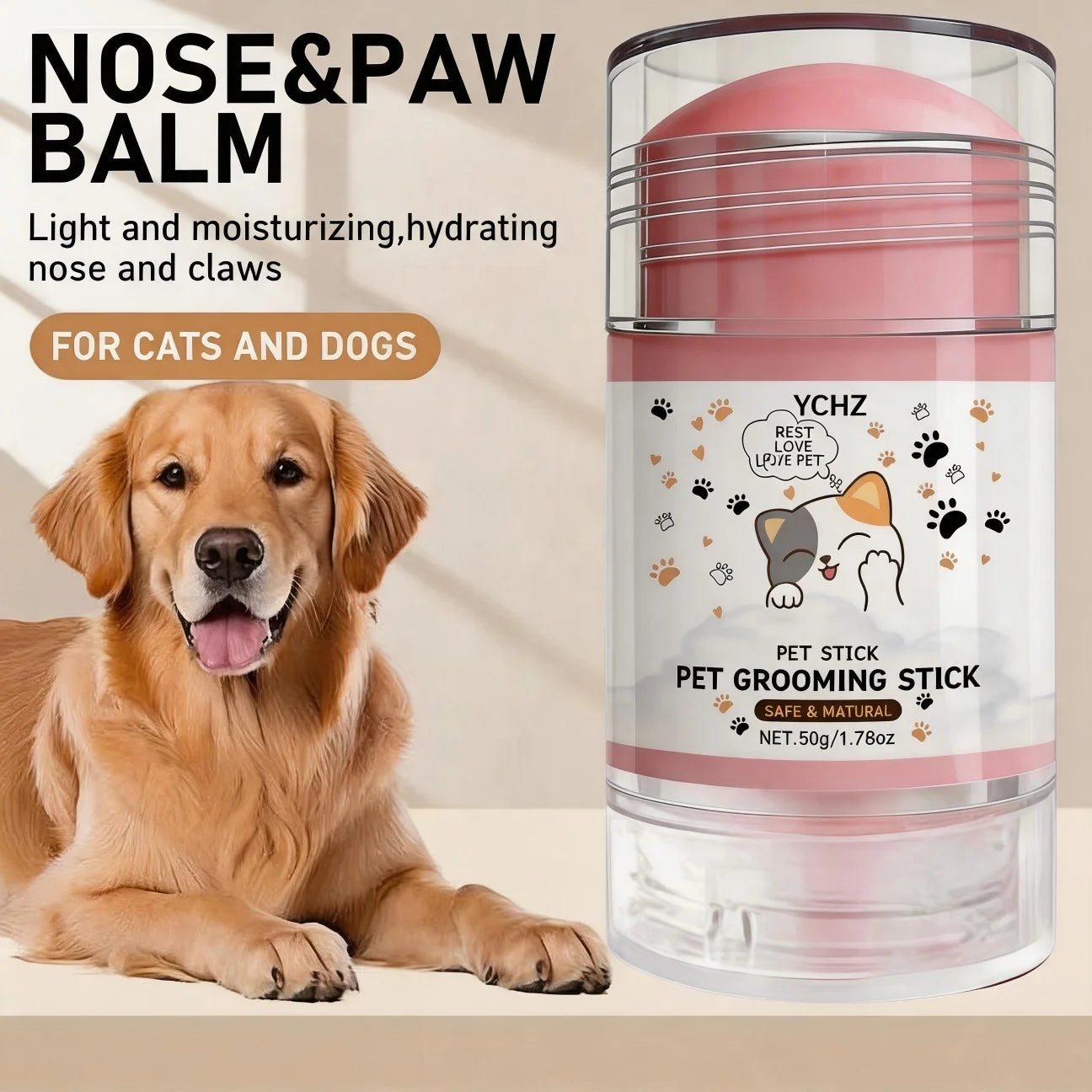 50g Dog Nose and Paw Care Cream Dog Paw Cream Cat and Dog Paw Protection Cream Pet Paw Moisturizing Cream Pet Dry Paw Repair Cream Pet Supplies