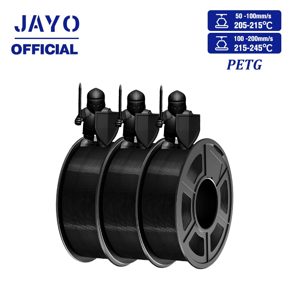 JAYO 3D Filamen 1.75mm PLA/ PETG / High Speed Matte PETG/ PLA+ 3D Printer Filament for FDM 3D Printers 3Rolls/set