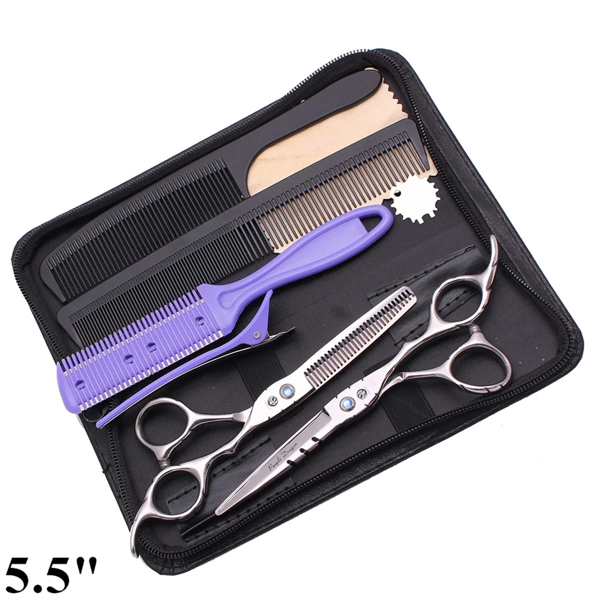 Professional Hair Scissors 5.5" 6" Purple Dragon Stainless Scissors for Hairdresser Salon Thinning Shears Hair Scissors Z1010