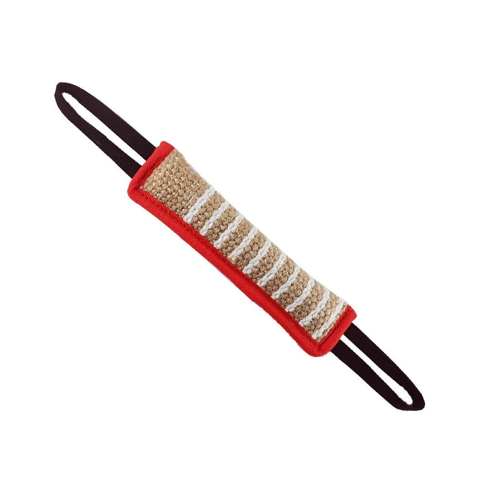 Tug Toy for Dogs Jute with 2 Strong Handles Lasting Training Equipment Puppy To Medium Dog Interactive Toys of War Pull Pet