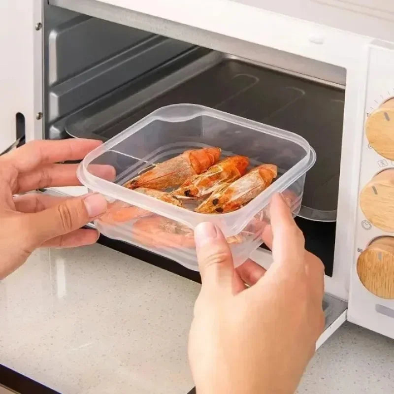 1/10PC Small Food Preservation Boxes Refrigerator Frozen Meat Vegetable Fresh-Keeping Box Transparent Kitchen Sealed 2030