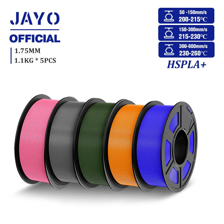 JAYOPLA Plus  Filament 600mm/s 1.75mm High Speed  PLA+ 3D Printer Filament High Flow 3D Printing Mateials Fit Most 3D Printers
