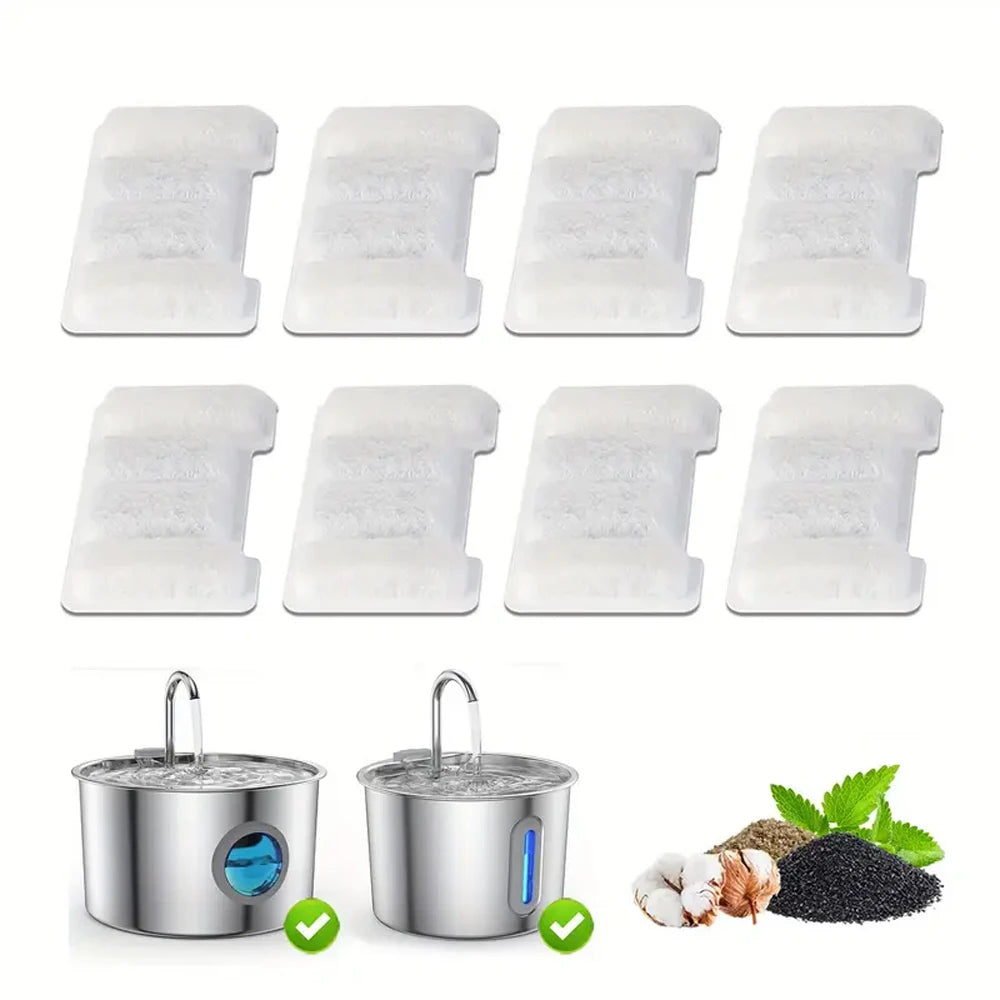 Replacement Activated Carbon Filter Cat Dog Drinking Fountain Replaced Filters for Pet Water Fountain Dispenser Accessorie
