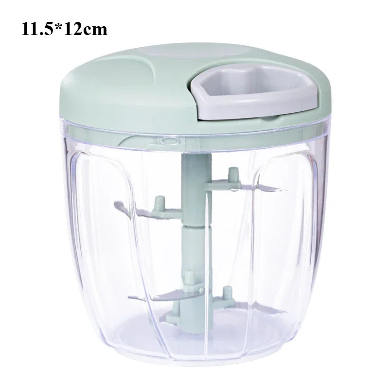 Multi-function Manual Food Chopper Meat Machine Crusher Blender Household Vegetable Chopper Shredder Garlic Cutter Meat Blender