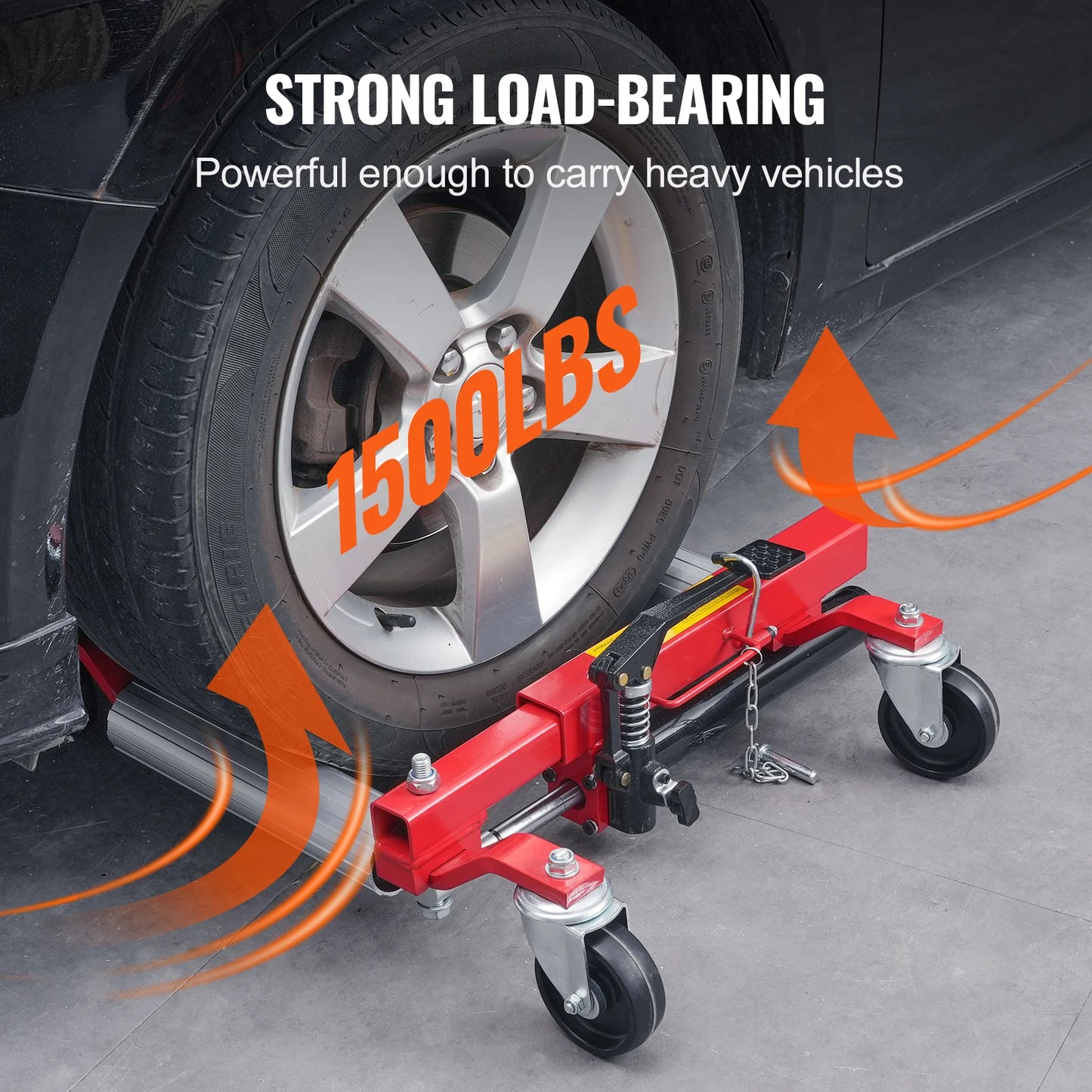 SucceBuy  Wheel Dolly Heavy Duty Vehicle Positioning Hydraulic Tire Jack Max Capacity 1500 Lbs  Dolly for Car Auto Repair Moving