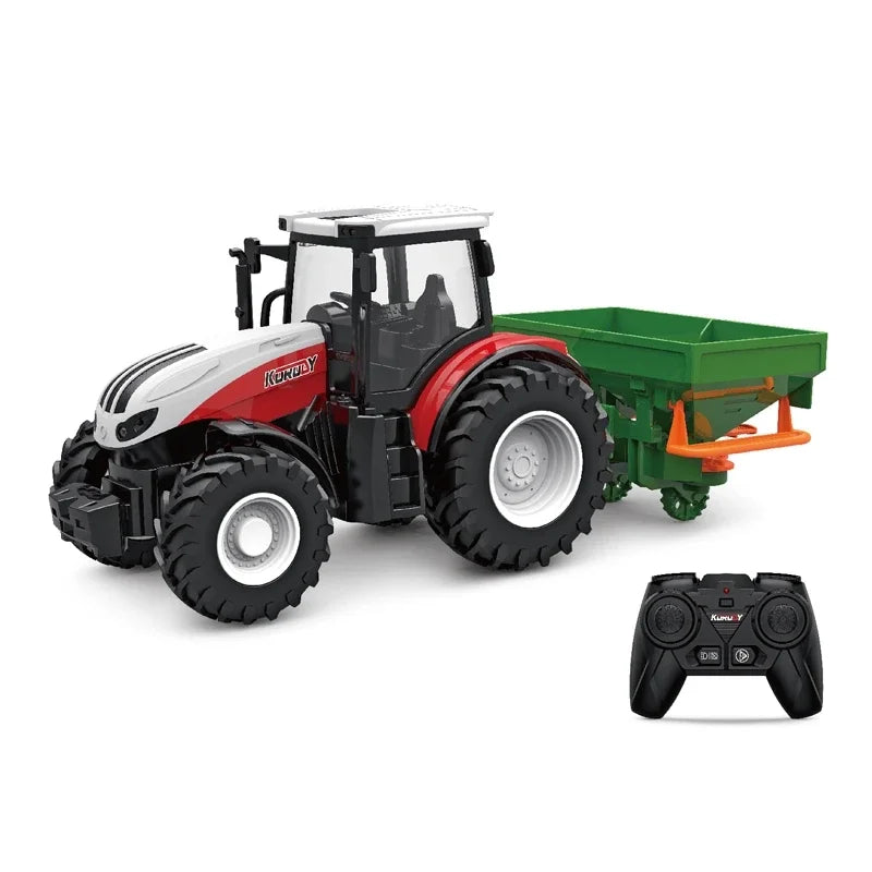 RC Car Tractors Trailer 2.4G Radio Controlled Farm Cars Farming Simulator Truck Miniature Farmer Animal Model Toys Children Boys