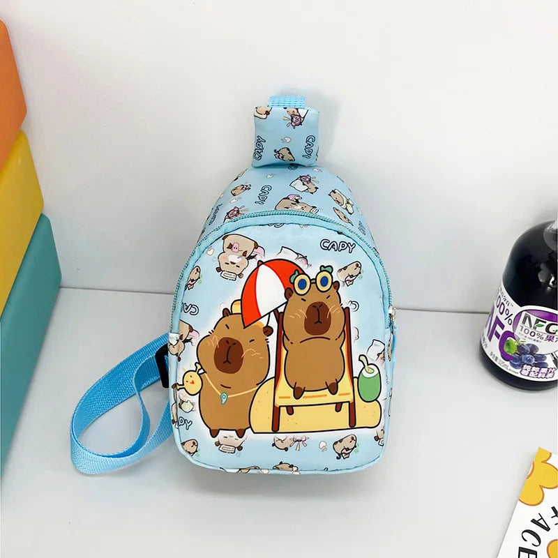 Cute Capybara Mini Shoulder Bag Cartoon Chest Bag Home Decor Messenger Coin Purse Kids Storage Bag Gift 크로스백 Free Shipping