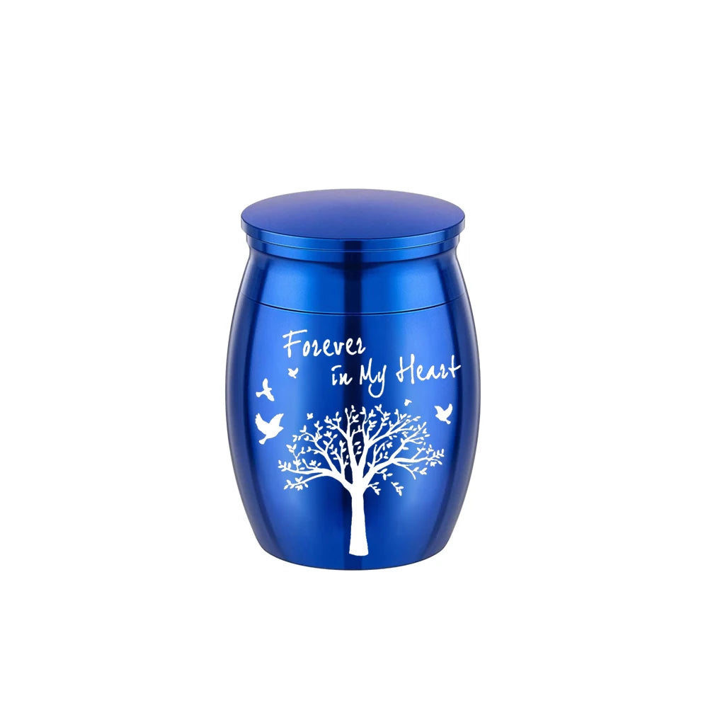 7 Colors Small Keepsake Urn for Human Ashes Tree of Life Cremation Urns Mini Urns Perfect Aluminum alloy Memorial Ashes Holder