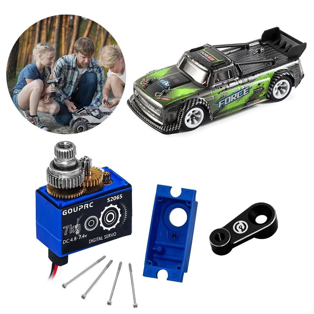 7KG Waterproof RC Digital Micro Servo with Servo Horn Metal Gear Servo Digital Servo for 1/10 RC Crawler Car SCX10 III TRX4 TRX6