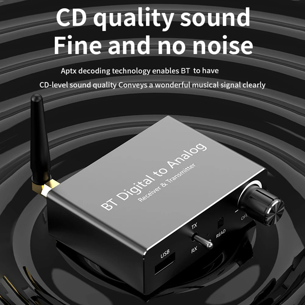 BT Digital To Analog Audio Converter Digital SPDIF Optical To Analog L/R RCA Converter Toslink Optical To 3.5mm Jack Adapter