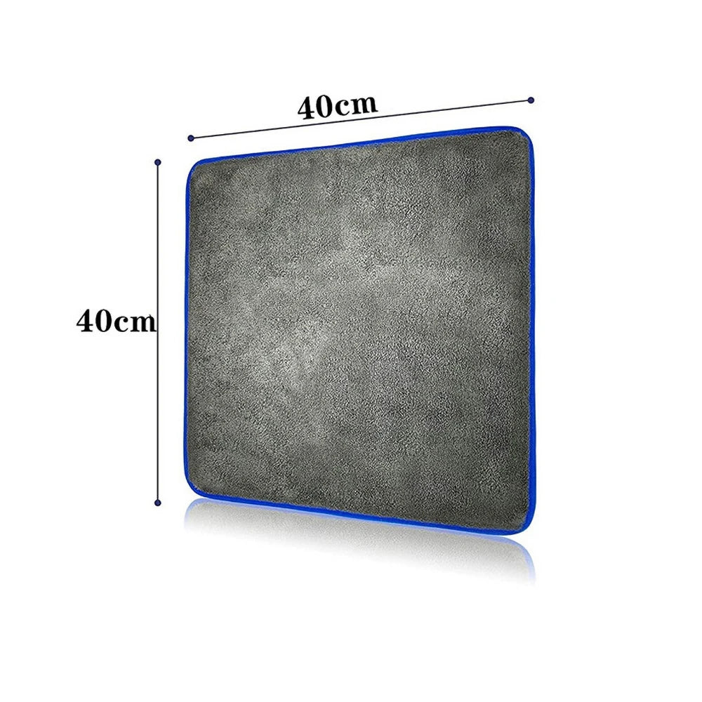 2PCS Microfibre Car Drying Towel Cleaning Cloth Microfiber Dish Glass 40x40cm 1200GSM