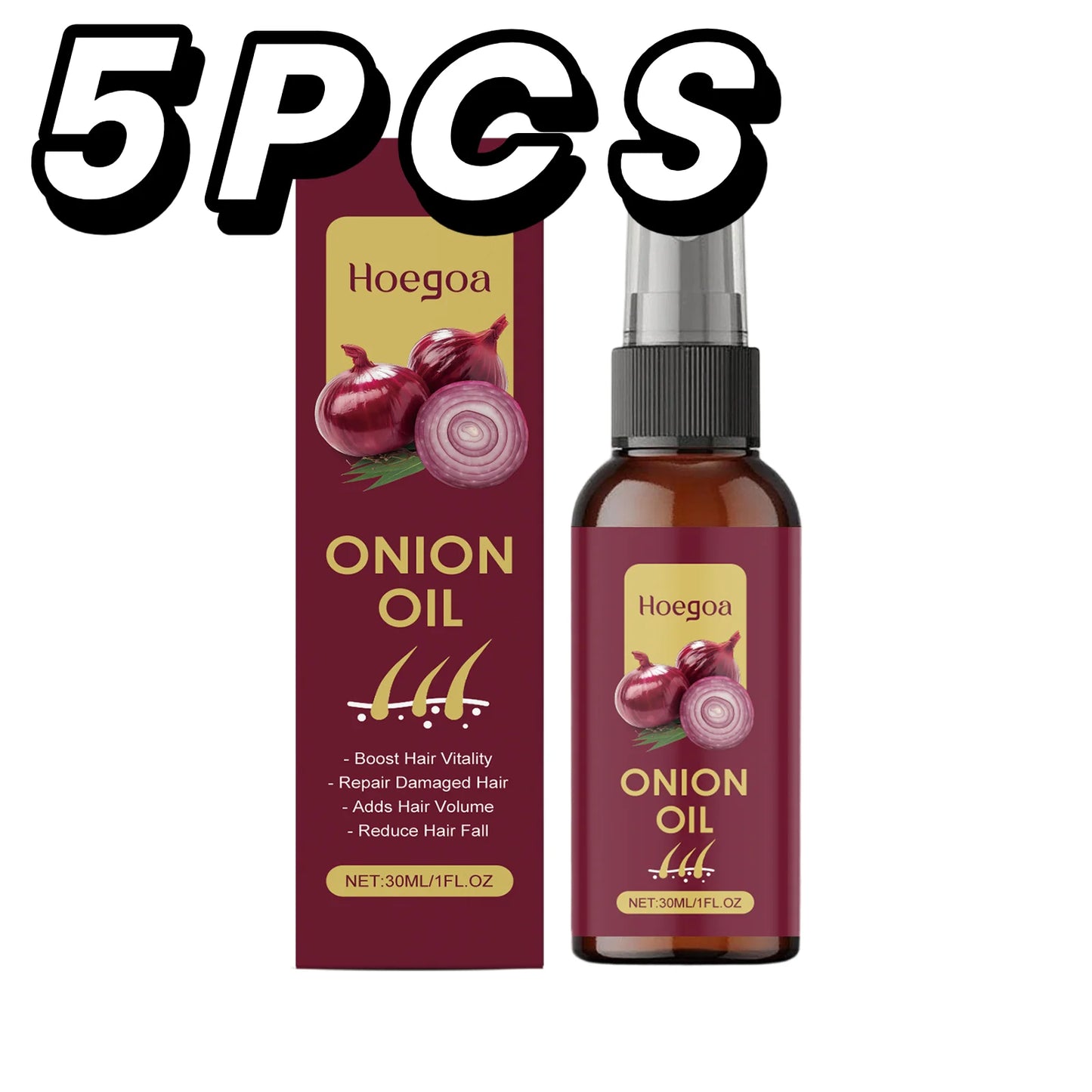 Red Onion Hair Growth Serum Prevent Hair Loss Scalp Treatment Improve Alopecia Strengthening Anti Dry Frizz Red Onion Essential