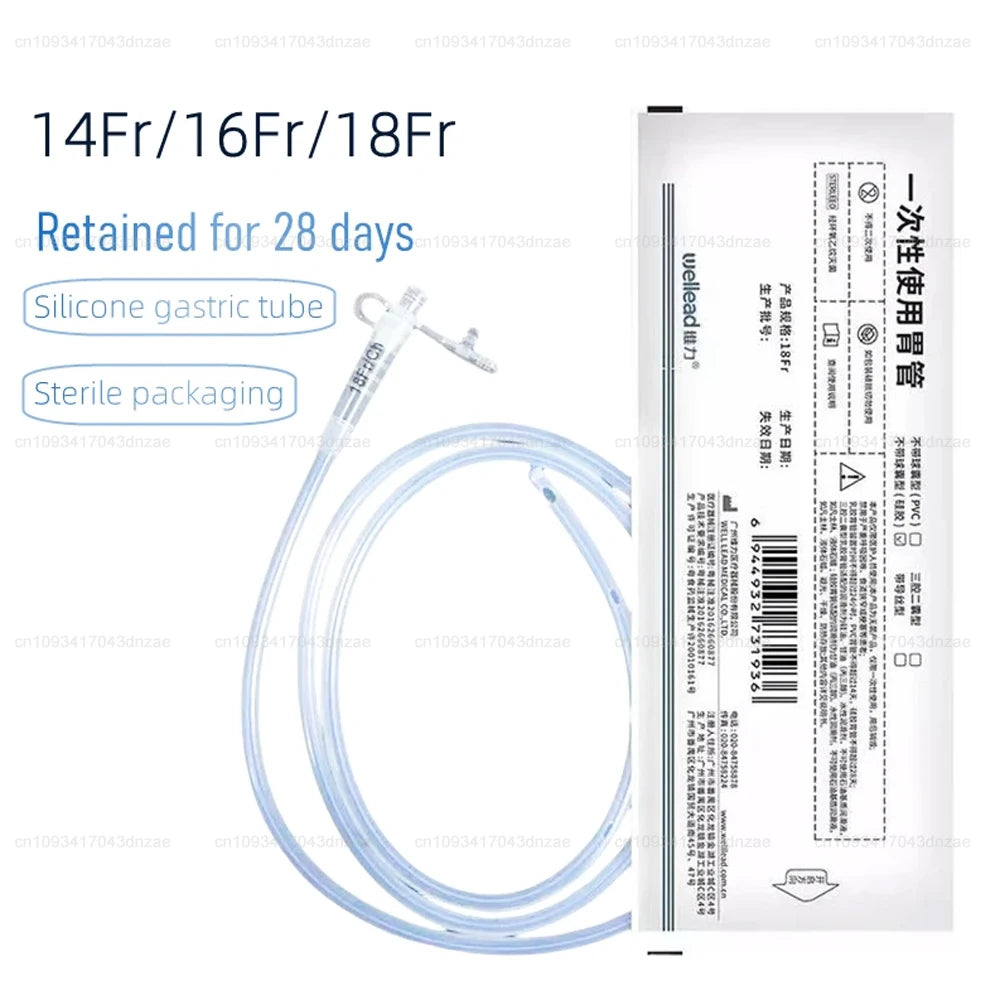 1/10Pcs 120cm Medical Disposable Nasogastric tube High Quality Silicone Stomach Gastric Tube Nasal Feeding Supplies