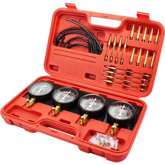 SucceBuy Fuel Vacuum Carburetor Synchronize Tool Kit Fuel Vacuum Carburetor Synchronizer carb sync Gauge Set with Rubber Hose