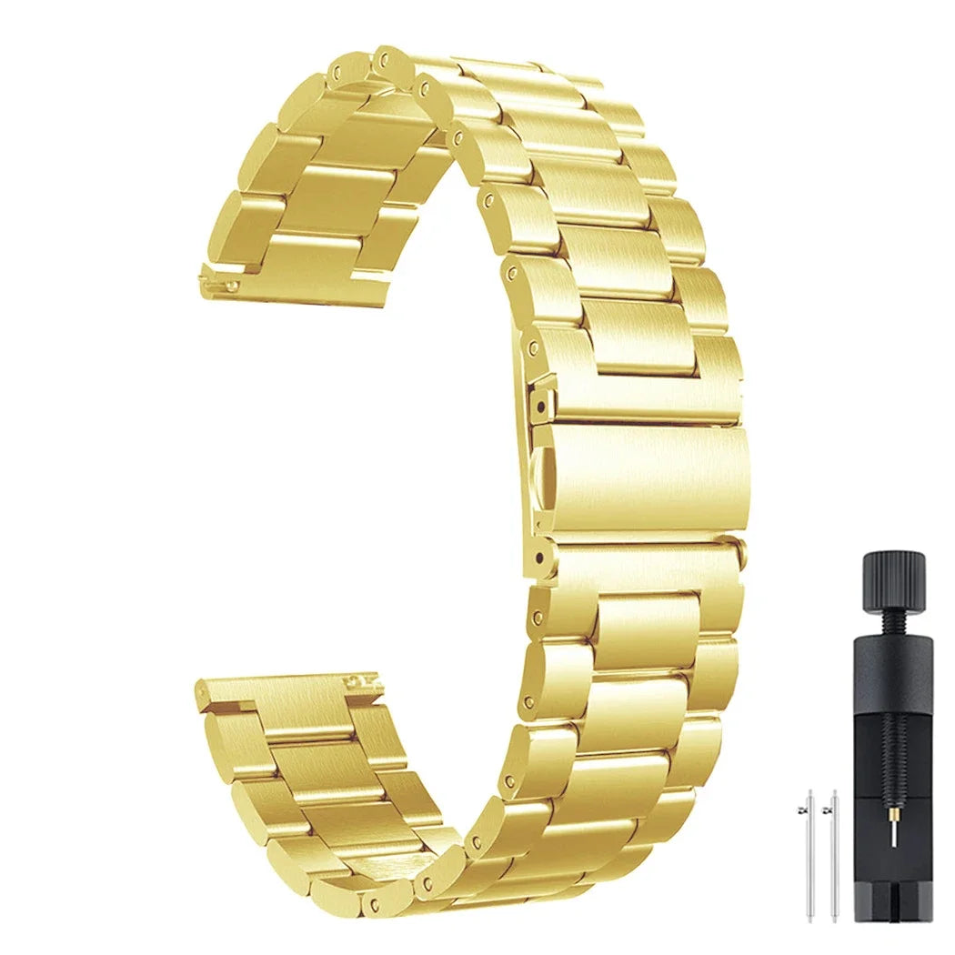 22mm 20mm Stainless Steel Band For Amazfit GTR 47mm 42mm Pace Stratos 2 3 Bip 3 5 6 Bracelet Strap For Amazfit GTR4 3 2/Active 2