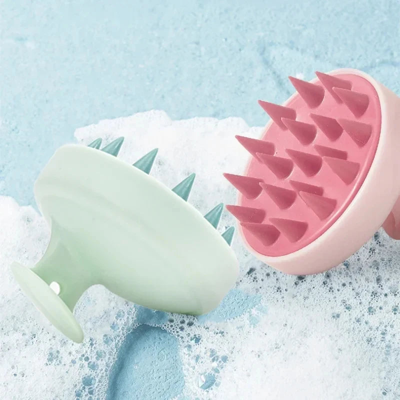 Soft Silicone Scalp Massage Brush Anti-slip Hair Washing Comb Shower Body Massage Tool