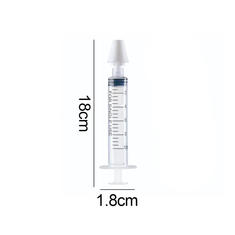 1/2pcs Needle Tube Soft Silicone Baby Nasal Aspirator with Spray Tips Portable Quick Rinse Baby Nasal Irrigator Nose Sucker