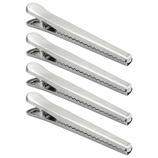 4Pcs Stainless Steel Clips Sealing Clamp Food Bag Seal Heavy Duty Metal Snack Sealer Tight Clamps Home Supplies Kitchen Pouch