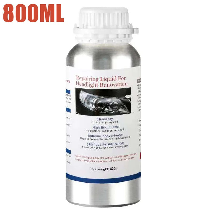 800ML Car Headlights Restoration Liquid Polymer For Headlight Polishing Repair Evaporator Liquid Fumigation Varnish Car Products