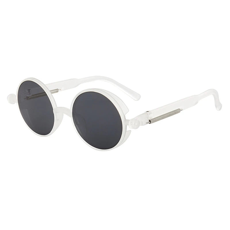 Classic Gothic Steampunk Sunglasses Luxury Brand Designer High Quality Men and Women Retro Round Pc Frame Sunglasses