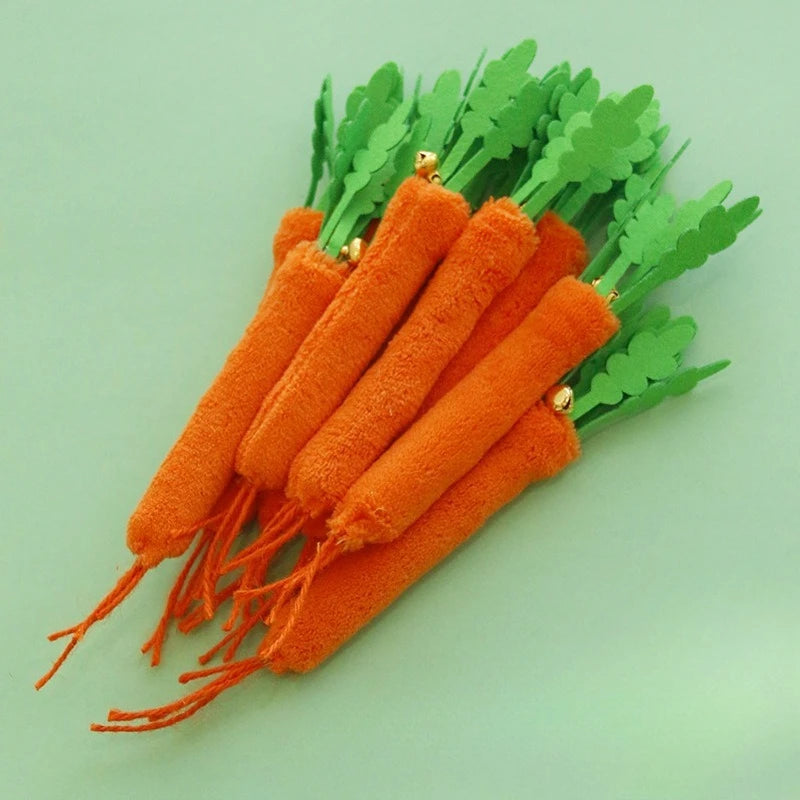 Cat Chew Toy Scallion-Shaped Catnip Molar Stick Bell for Kitten Teething Relief Teeth Cleaning  Training Cat Toy
