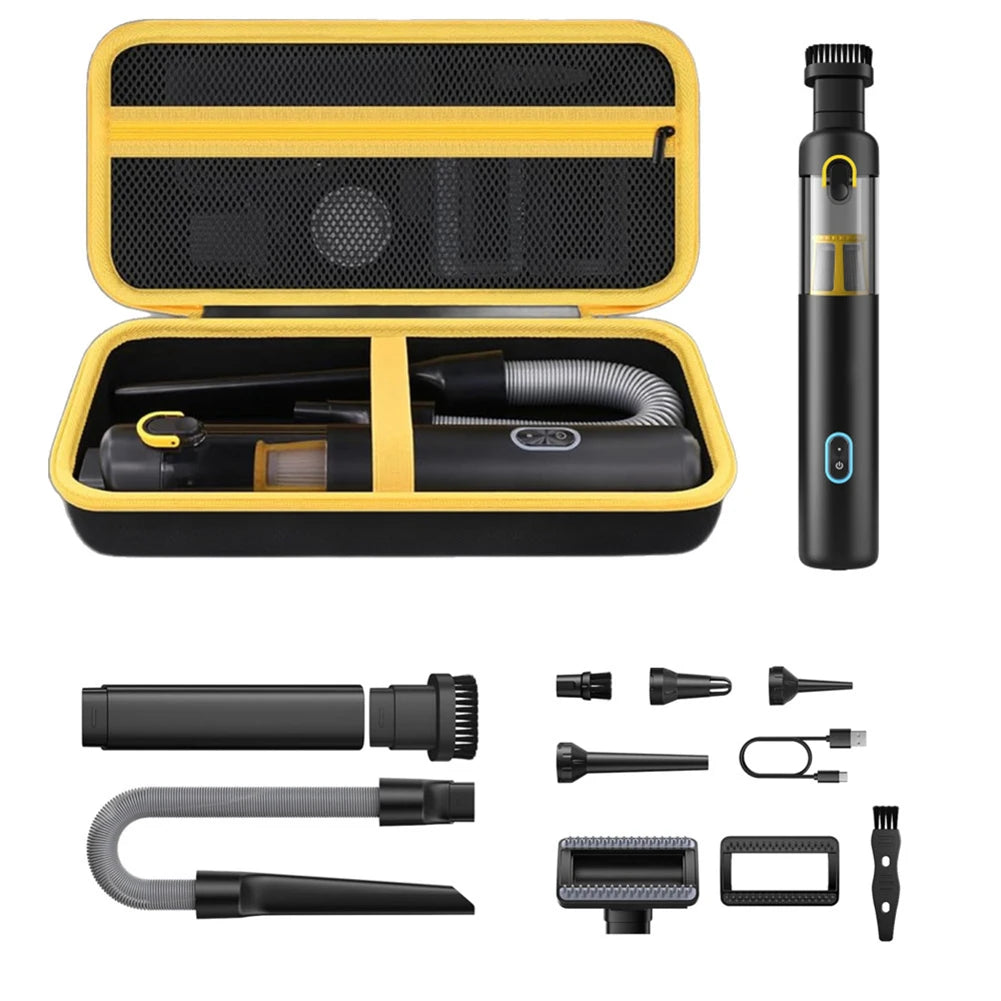 Car Vacuum Hard Case Shockproof Portable Carrying Case Dual Zipper Handheld Car Vacuum Storage Bag for Fanttik Slim V8/V10 Parts