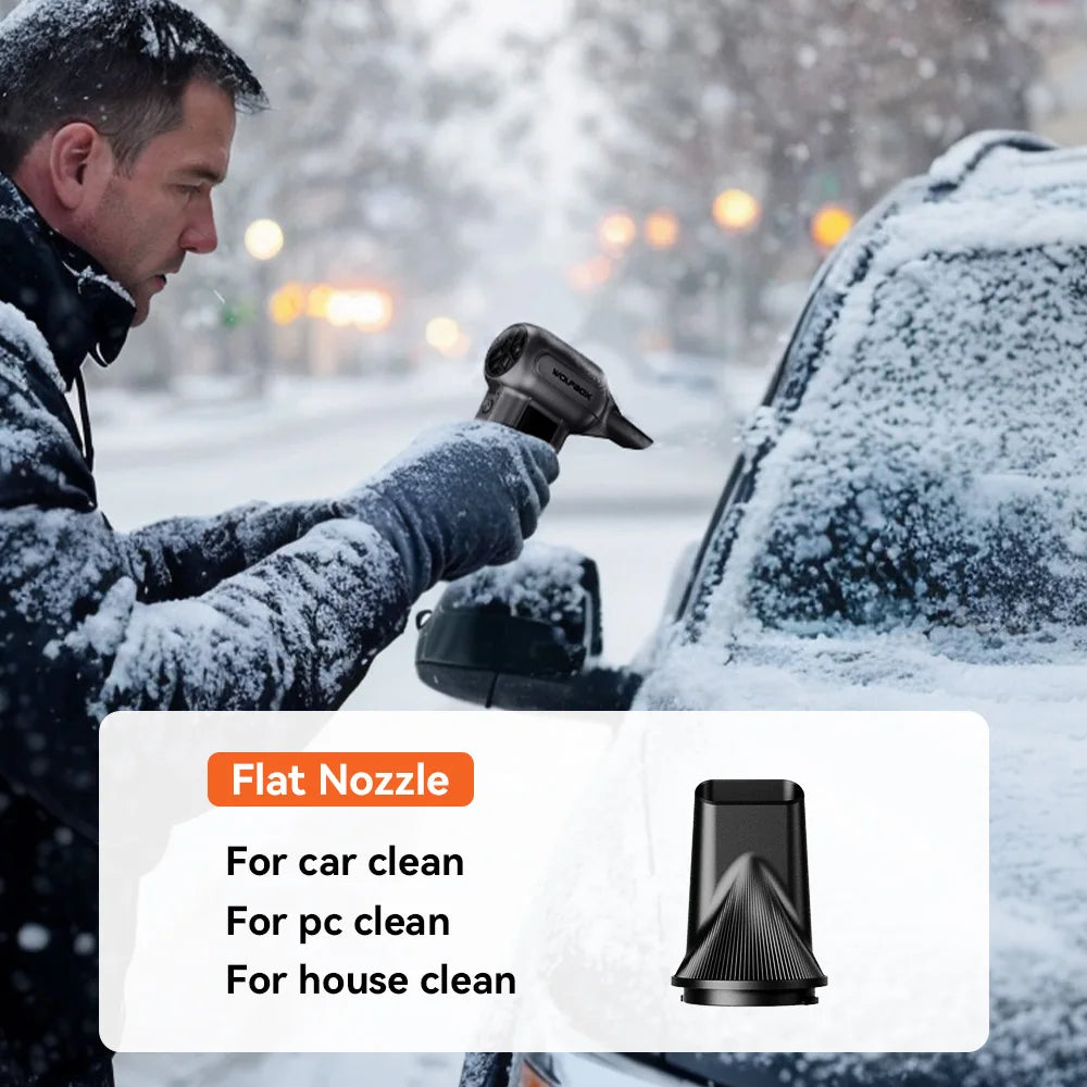 WOLFBOX DF100 Electric Air Duster Air Blower-150000RPM Super Power, Rechargeable 3-Gear Brushless Motor for Car/PC/Home/Outdoor