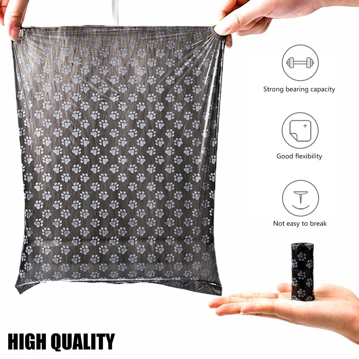 Pet Dog Poop Bags Dispenser Collector Garbage Bag Puppy Cat Pooper Scooper Bag Small Rolls Outdoor Clean Pets Supplies
