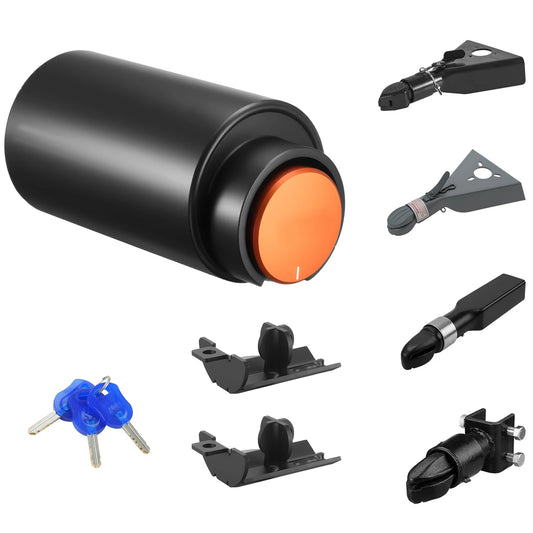 SucceBuy Trailer Lock Fits 2 & 2-5/16in Bulldog Trailer Couplers Hitch Lock with 3 Keys & Security Chains RV Trailer Boat Locks