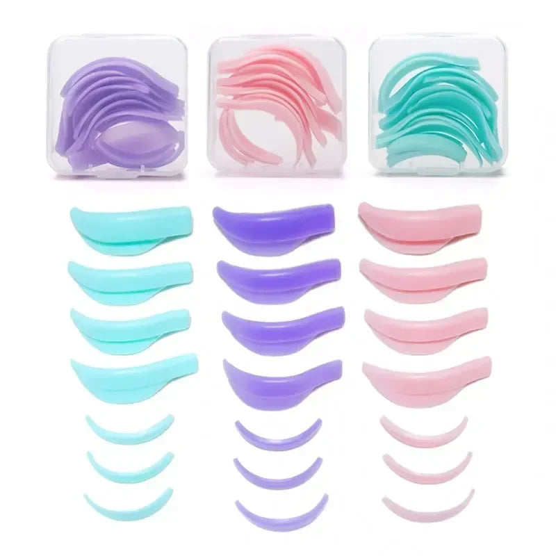 Wholesale  7Pairs Silicone Eyelashes Perming Curler Reusable Lash Lift Shield Pads Eyelash Lifting Tools Eyelash Perming Pads